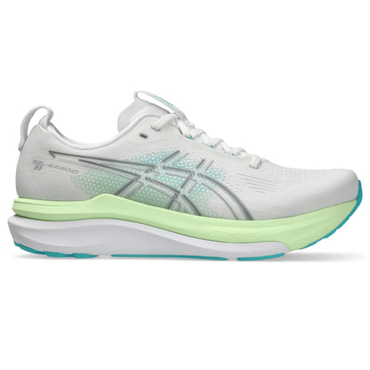 ASICS Men's Gel-Kayano 33 Running Shoes, White/Energy Aqua
