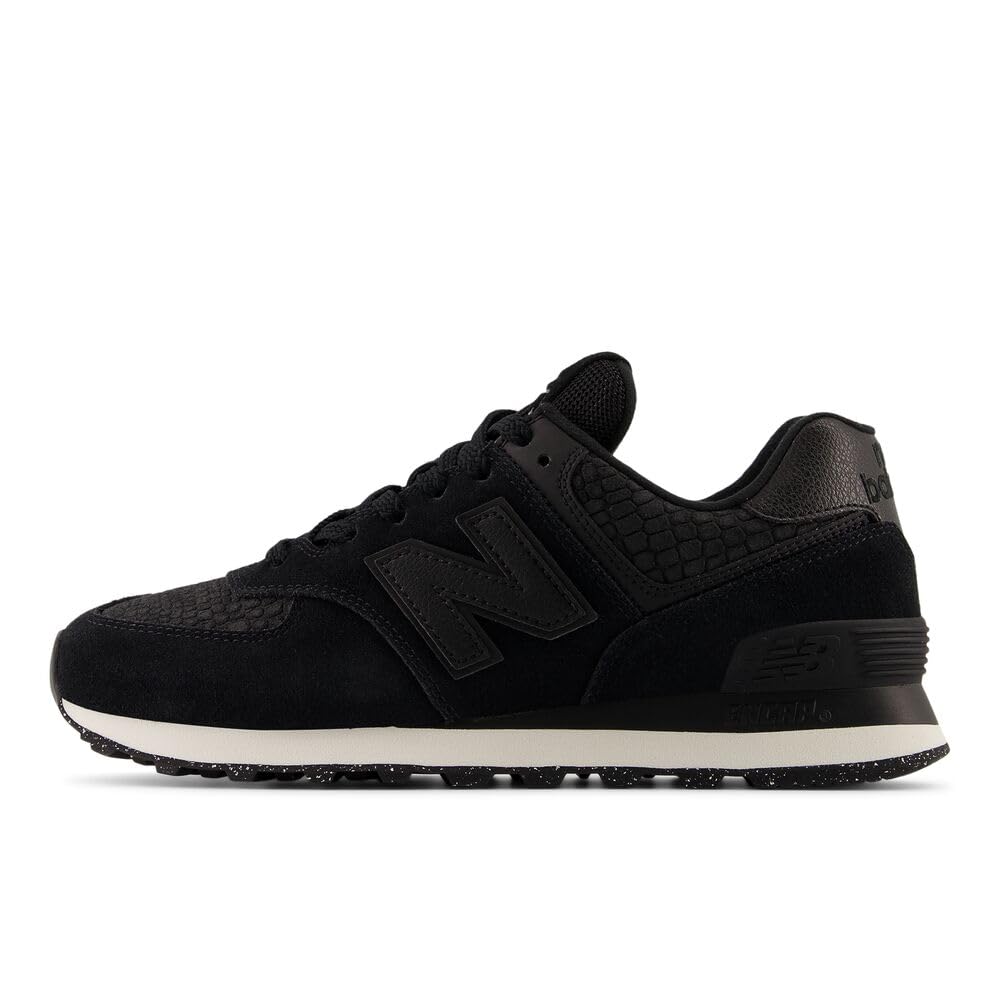 New Balance Women's 574 V2 Sneaker, Black/Metallic Black