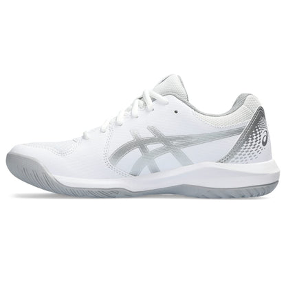ASICS Women's Gel-Dedicate 8 Tennis Shoes, White/Pure Silver