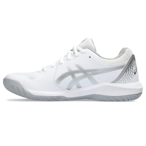 ASICS Women's Gel-Dedicate 8 Tennis Shoes, White/Pure Silver