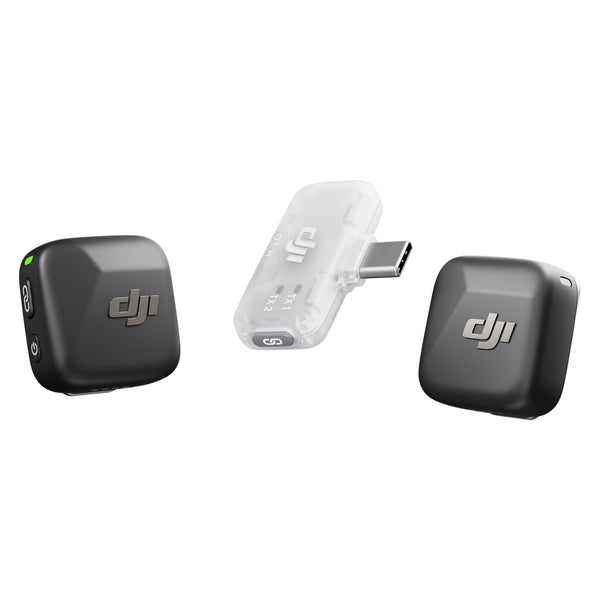 DJI Mic Mini (2 TX + 1 Mobile RX), Wireless Lavalier Microphone for iPhone 17/16/15 & Android/PC/Tablet, Plug-and-Play, 300m Transmission, Ultralight, Active Noise Cancelling, YouTube, Vlog, Streaming