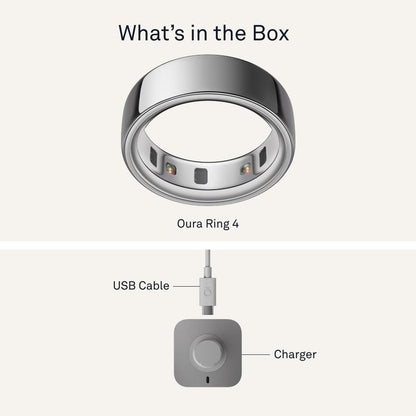 Oura Ring 4 Anillo Inteligente (Plata / Talla 8)