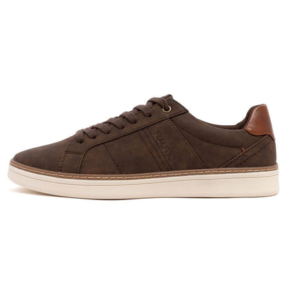 Nautica Men's Casual Lace-Up Shoe Classic Walking Tennis Court Fashion Sneakers - Kantor Dark Brown Size