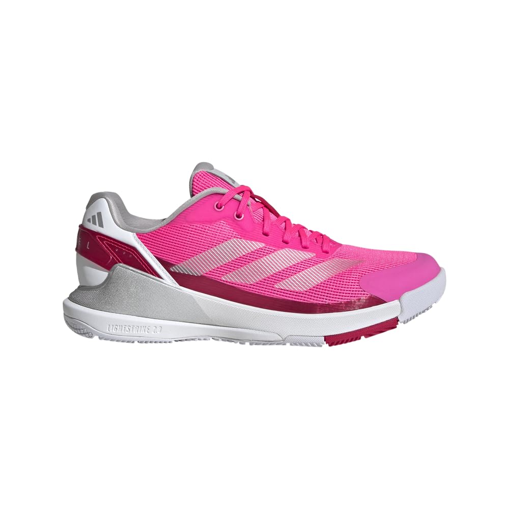 Adidas Womens Crazyquick Lightstrike Padel Tennis, Lucid Pink/Silver Metallic/Lucid Red