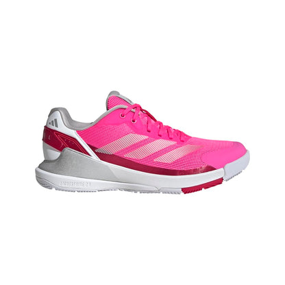 Adidas Womens Crazyquick Lightstrike Padel Tennis, Lucid Pink/Silver Metallic/Lucid Red