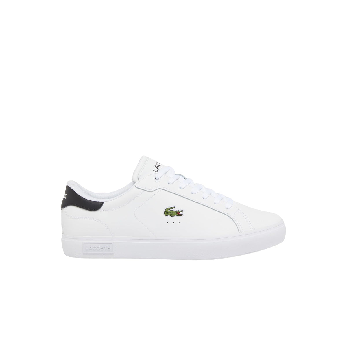 Lacoste Men's Powercourt Leather Sneakers, White/Black