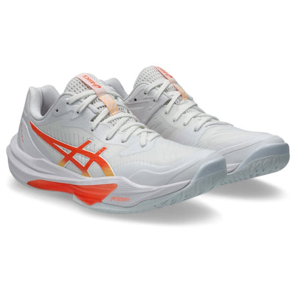 ASICS Women's Sky Elite FlyteFoam 3 Volleyball Shoes, White/Vivid Coral