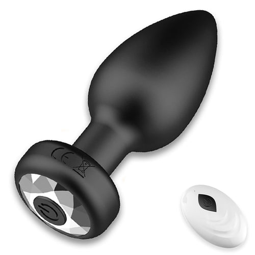Tapón Anal Vibrador de Control Remoto (Negro)