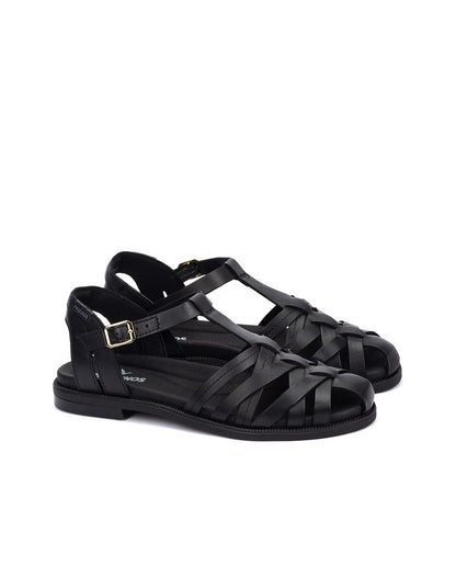PIKOLINOS Semi-Closed Shoes Leather Navia for Woman Black
