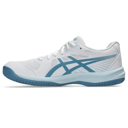 ASICS Men's Upcourt 6 Volleyball Shoes, White/SABA Blue