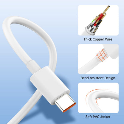 SGQGS Cable Cargador USB Tipo C de Carga Rápida 120W (6ft)