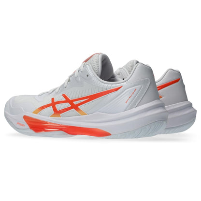 ASICS Women's Sky Elite FlyteFoam 3 Volleyball Shoes, White/Vivid Coral