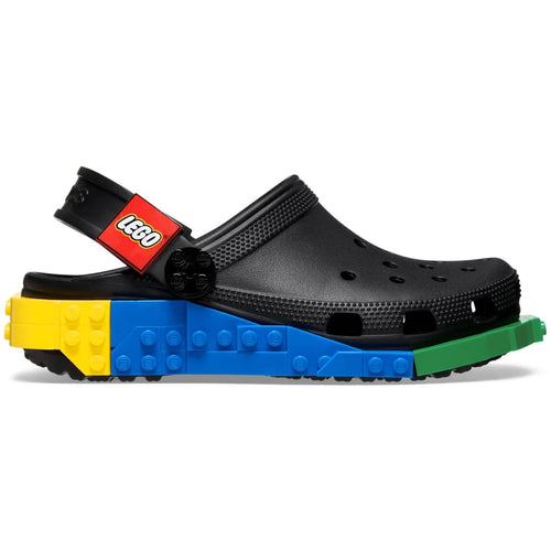 Crocs Unisex-Adult Classic LEGO System Clogs, LEGO Shoes for Women and Men, Black
