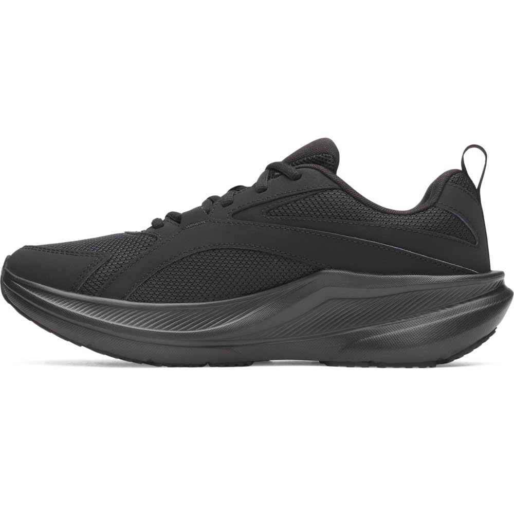 Under Armour Men's Charged+ Assert 11 Running Shoe, (002) Black/Black/Black, US