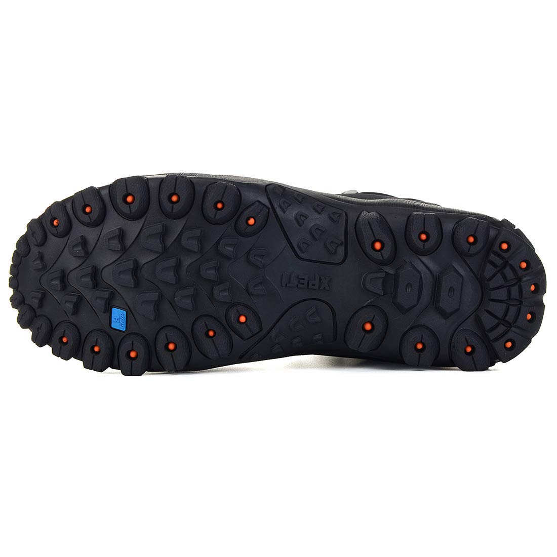 XPETI Men’s Thermator Mid-Rise Waterproof Hiking Boot Insulated Non-Slip Black 8