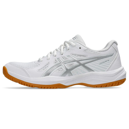 ASICS Women's Upcourt 6 Volleyball Shoes, White/Pure Silver