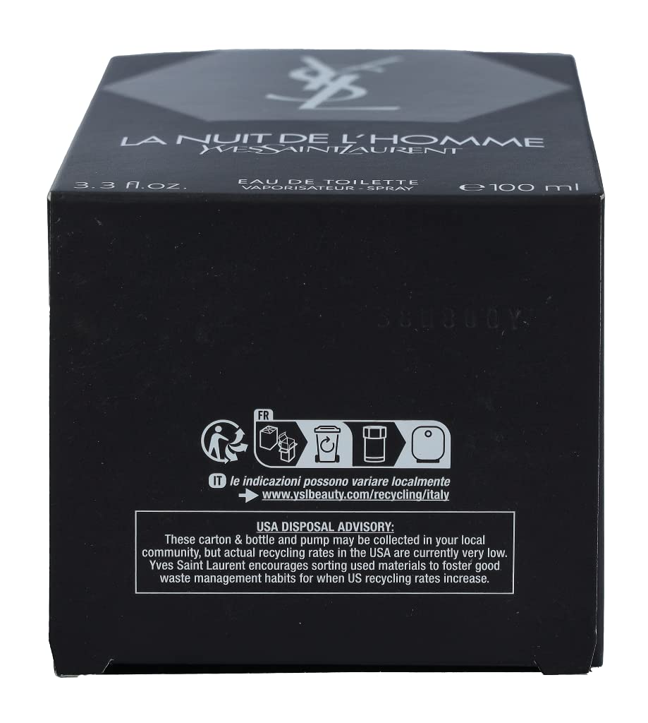Yves Saint Laurent La Nuit De L'Homme para Hombre (3.3 oz / EDT Spray)