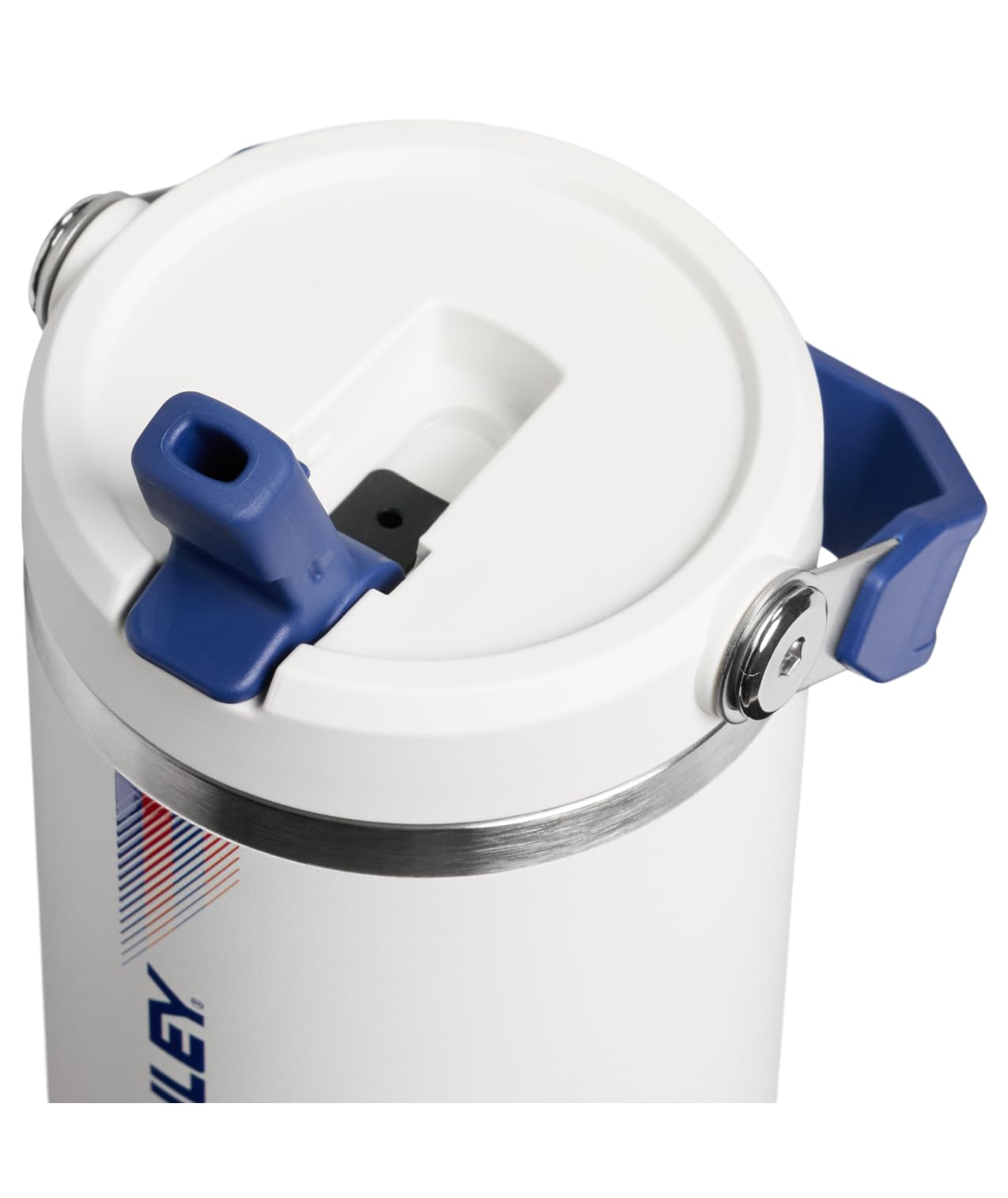 STANLEY Vaso Térmico IceFlow 2.0 con Asa (30 oz / Blanco y Azul Oscuro)