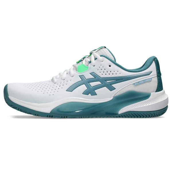 ASICS Men's Gel-Challenger 15 Padel Tennis Shoes, White/Misty Pine