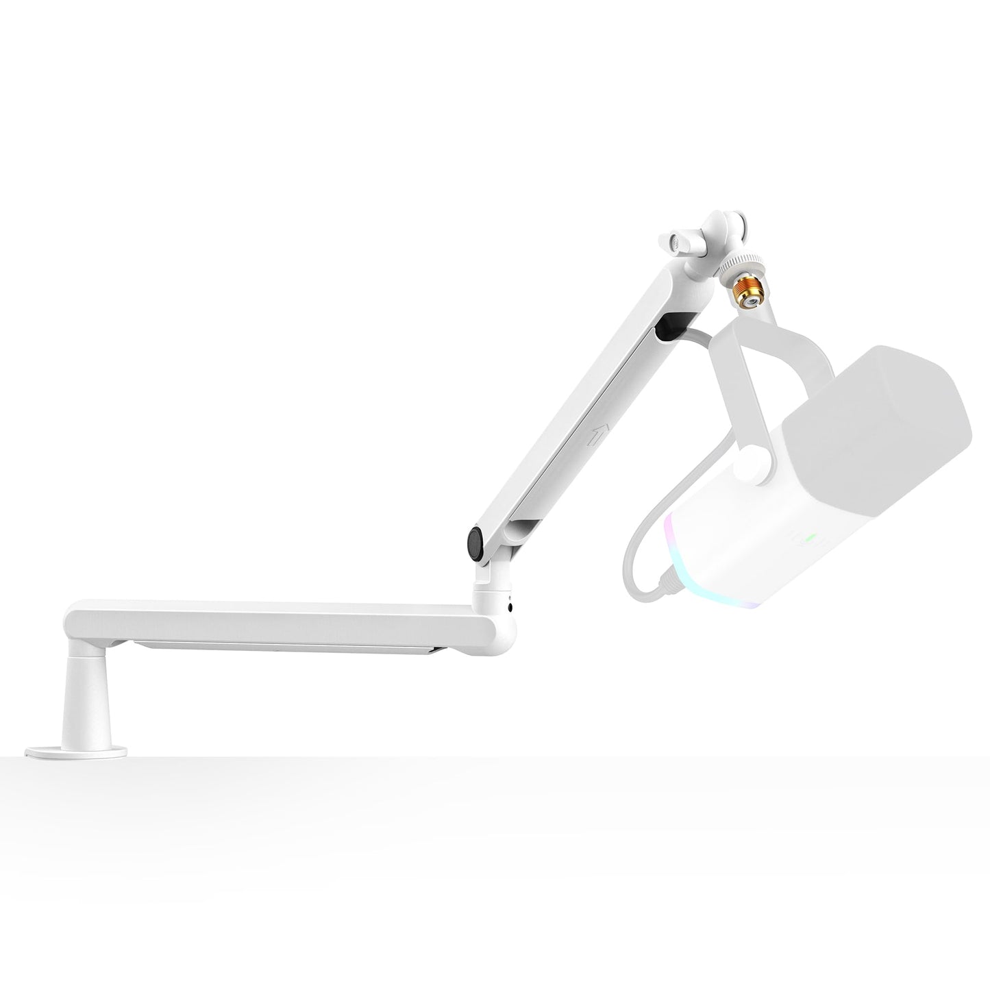 FIFINE Brazo Articulado para Micrófono de Perfil Bajo (Blanco / BM88W)