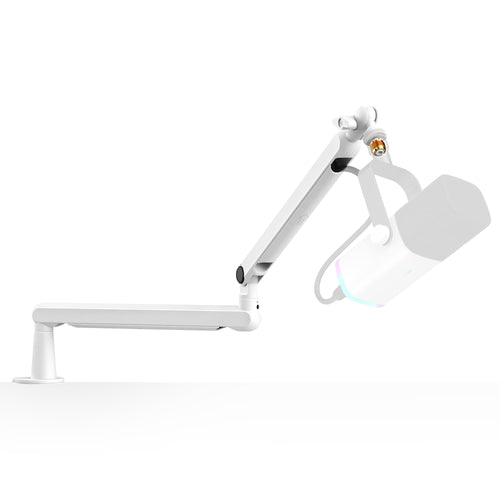 FIFINE Brazo Articulado para Micrófono de Perfil Bajo (Blanco / BM88W)