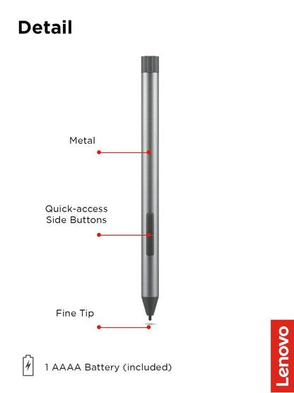 Lenovo Lápiz Digital 2 para Laptop (Plateado/Gris)