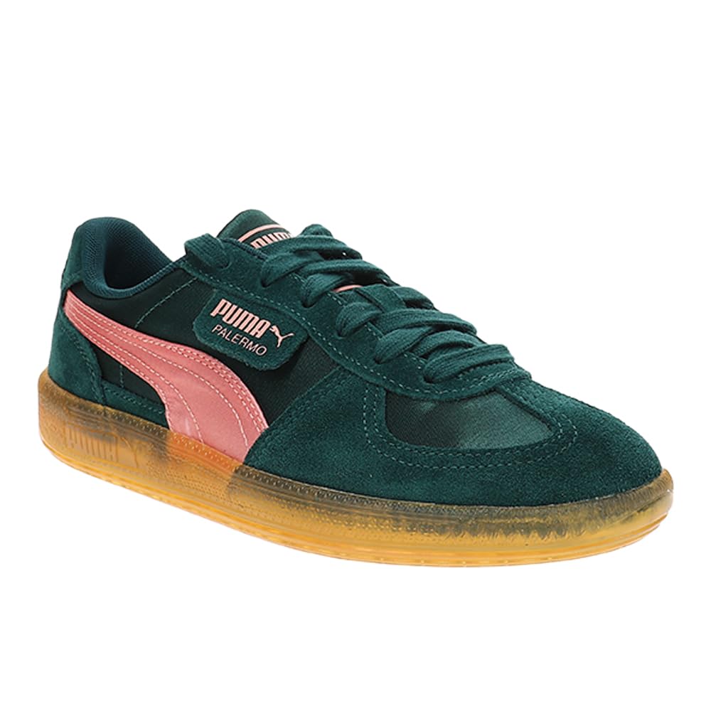 PUMA Womens Palermo Satin Lace Up Sneakers Shoes Casual - Green -
