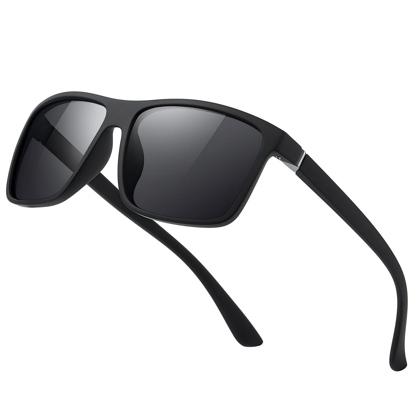 KWHZXGYY Lentes de Sol Polarizados Retro (Negro)