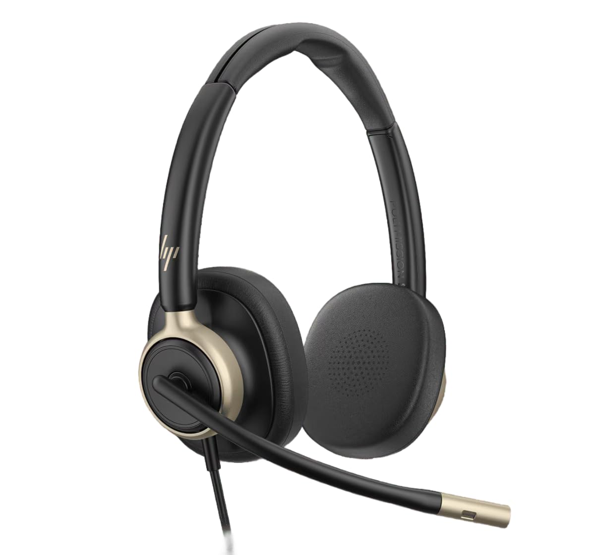 HP Poly Mission 620 Wired Headset with Mic - USB-C & USB-A - Plug-and-Play - AI Noise-Reducing Adjustable Boom Mic - Inline Controls - Comfortable Over-Ear Design - TCO Certified (C01CBAA)