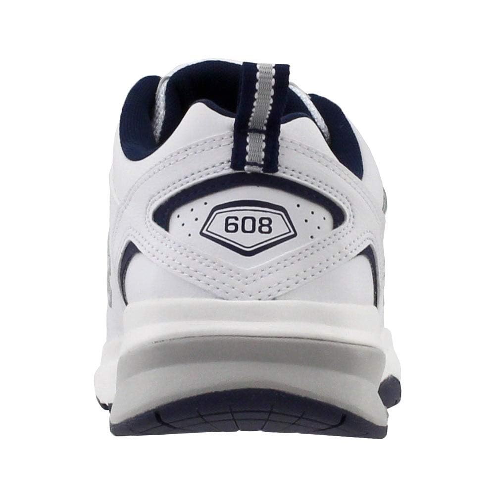 New Balance Men's 608 V5 Casual Comfort Cross Trainer, White/Navy