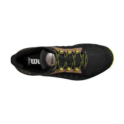 WILSON Hurakn Pro Men's Padel Shoe - Black/Lime Green/Falcon