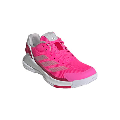 Adidas Womens Crazyquick Lightstrike Padel Tennis, Lucid Pink/Silver Metallic/Lucid Red