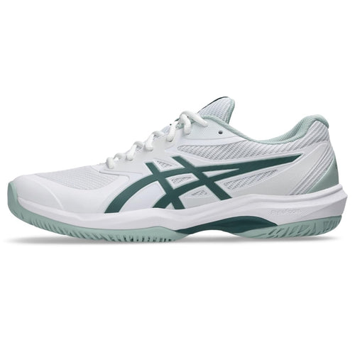 ASICS Men's Game FlyteFoam Tennis Shoes, White/Dark Neptune