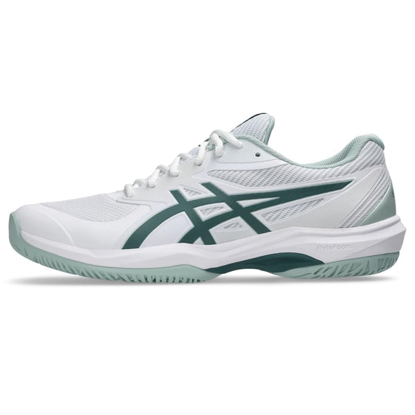 ASICS Men's Game FlyteFoam Tennis Shoes, White/Dark Neptune