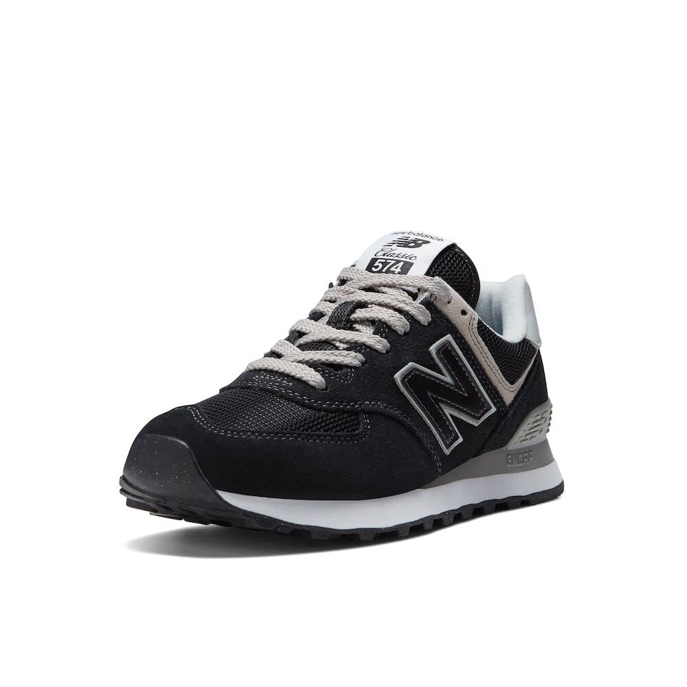New Balance Women's 574 Core Sneaker, Black/NB White