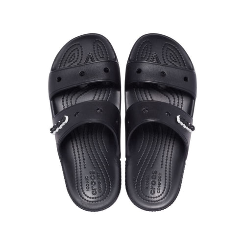 Crocs Men's and Women's Classic Two-Strap Slide Sandals, Black