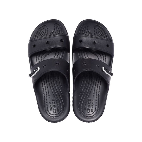 Crocs Men's and Women's Classic Two-Strap Slide Sandals, Black