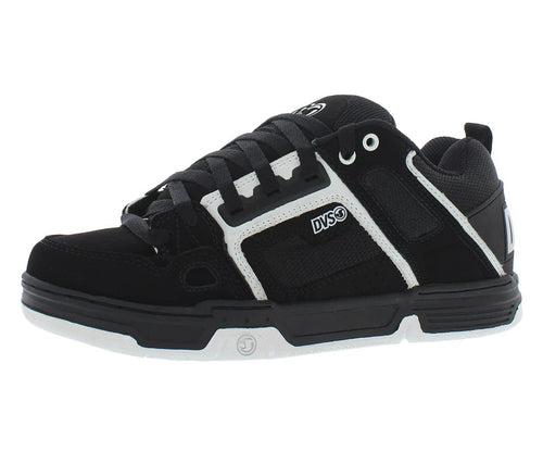 DVS Men's Comanche Shoe, Black/White Nubuck
