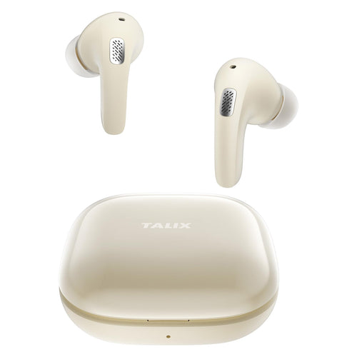 TALIX T30 Audífonos Inalámbricos con Cancelación de Ruido (Off-White)