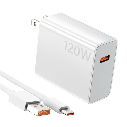 Cargador Rápido de Pared Hypercharge de 120W para Xiaomi (Cable de 5ft)