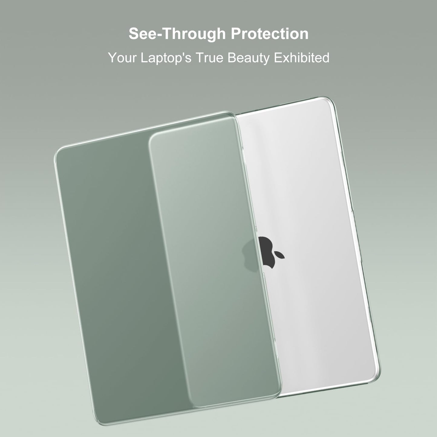 MOSISO Funda Rígida y Accesorios para MacBook Air de 13.6 Pulgadas (Verde Antiguo)