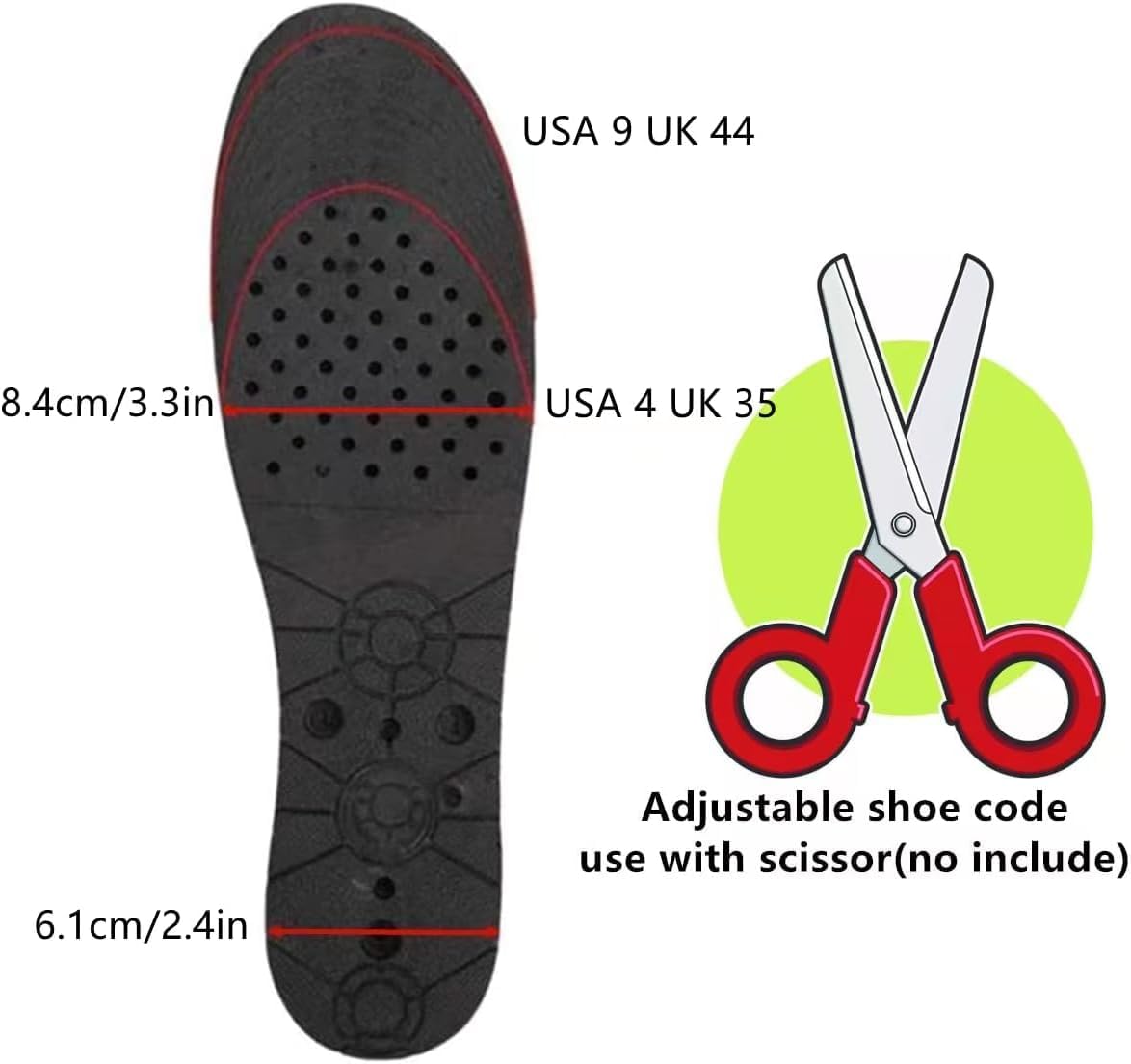 Height Increase Insoles 4-Layer Air up Shoe Lifts Elevator Shoes Insole 2.95inches(7.5 cm) Heels Lift Inserts for Men and Women