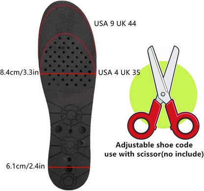 Height Increase Insoles 4-Layer Air up Shoe Lifts Elevator Shoes Insole 2.95inches(7.5 cm) Heels Lift Inserts for Men and Women