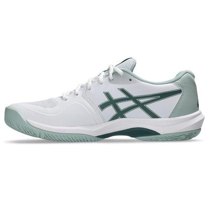 ASICS Men's Game FlyteFoam Tennis Shoes, White/Dark Neptune