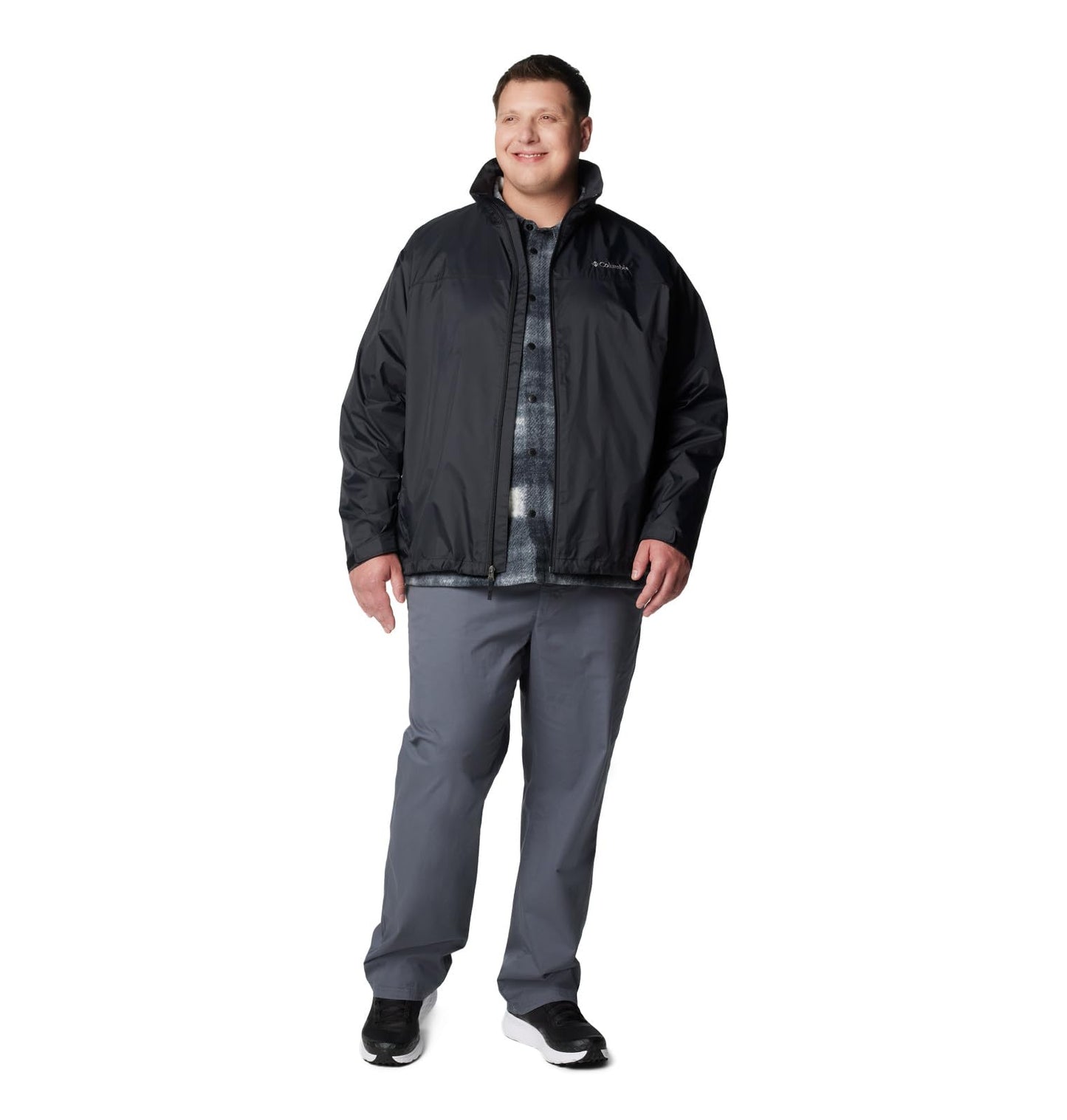 Columbia Chaqueta Impermeable para Hombre (Negro / Talla M)