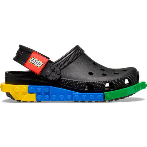 Crocs Unisex-Child Classic LEGO System Clogs, LEGO Shoes for Kids, Black