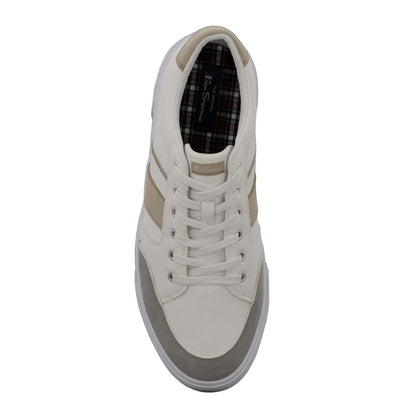 Ben Sherman Men's Hawthorn Fashion Sneaker, White/Doeskin