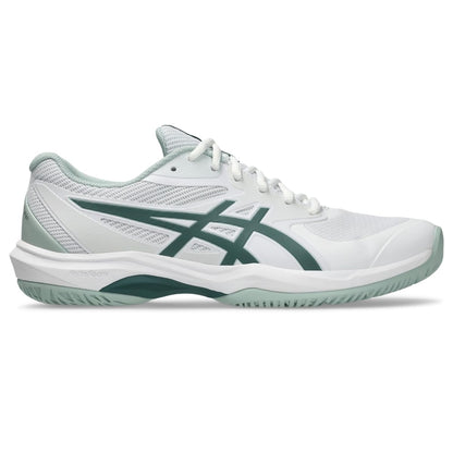 ASICS Men's Game FlyteFoam Tennis Shoes, White/Dark Neptune