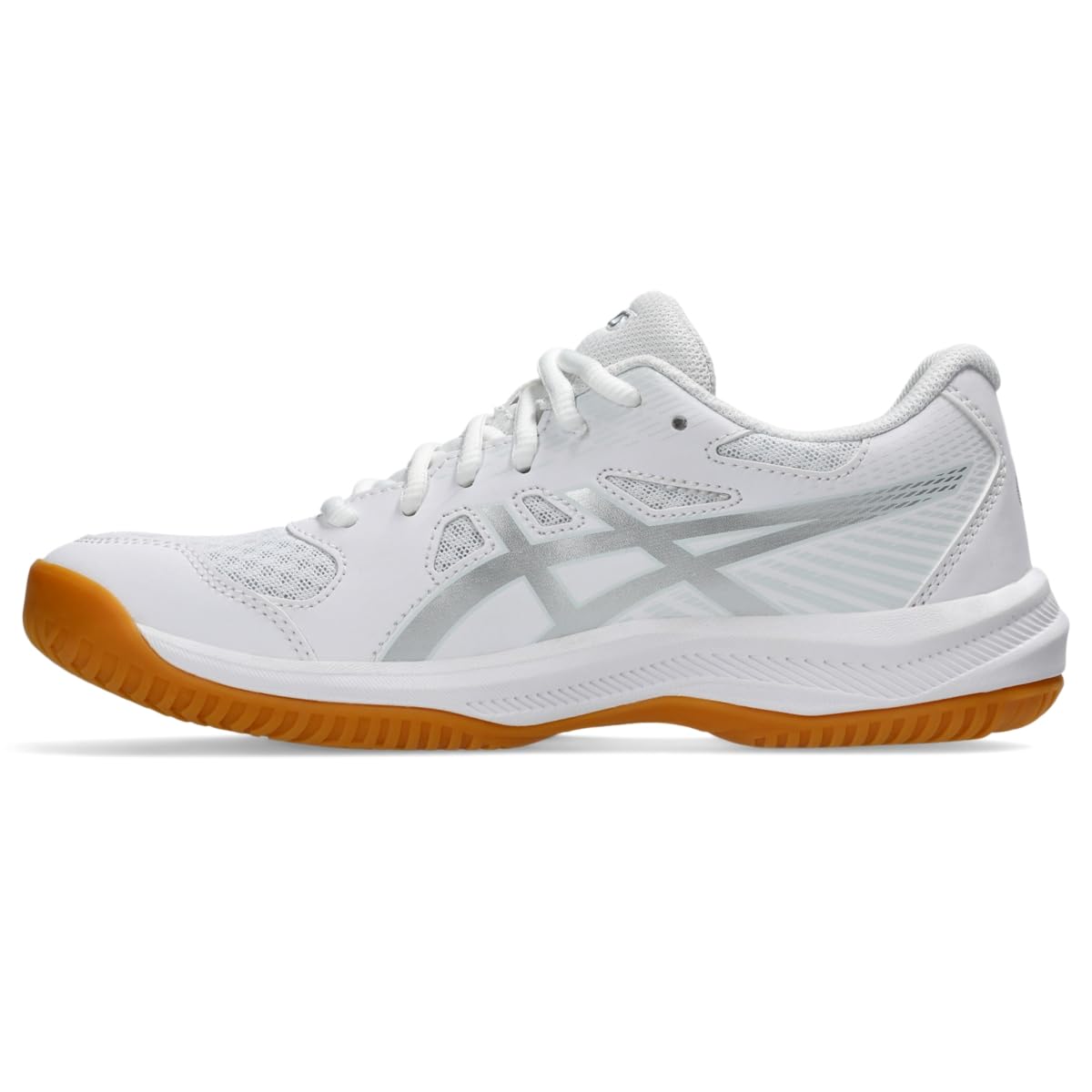 ASICS Women's Upcourt 6 Volleyball Shoes, White/Pure Silver