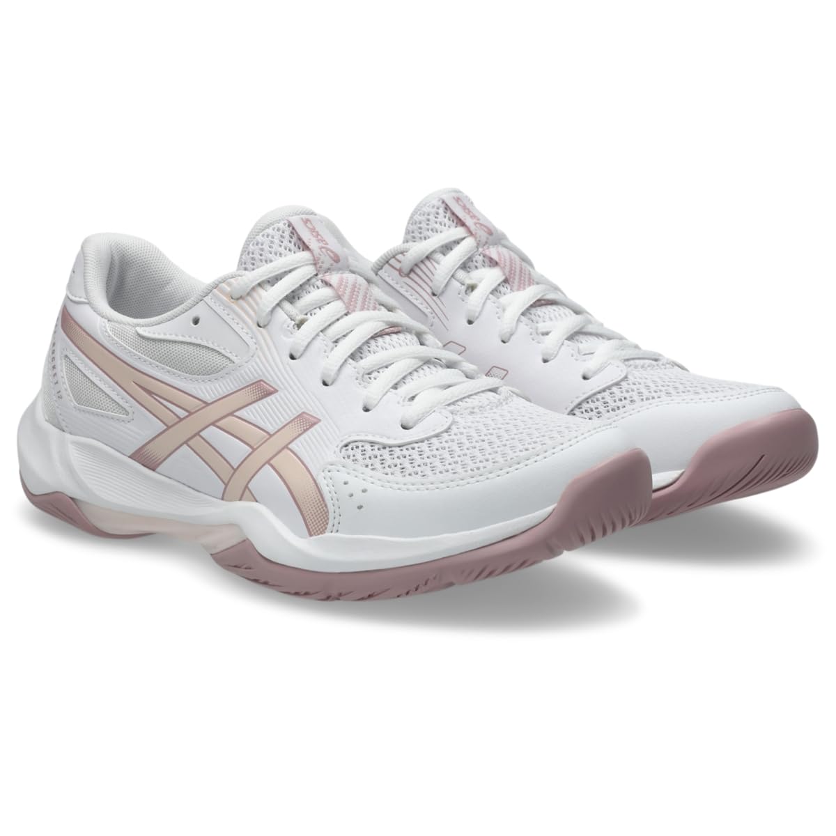 ASICS Women's Gel-Rocket 12 Volleyball Shoes, White/Pearl Pink